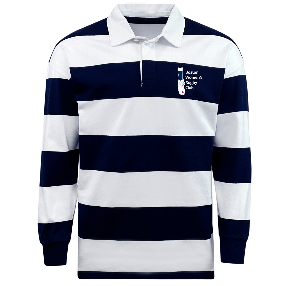 Boston Women's RFC Classic Long Sleeve Hooped Rugby Jersey