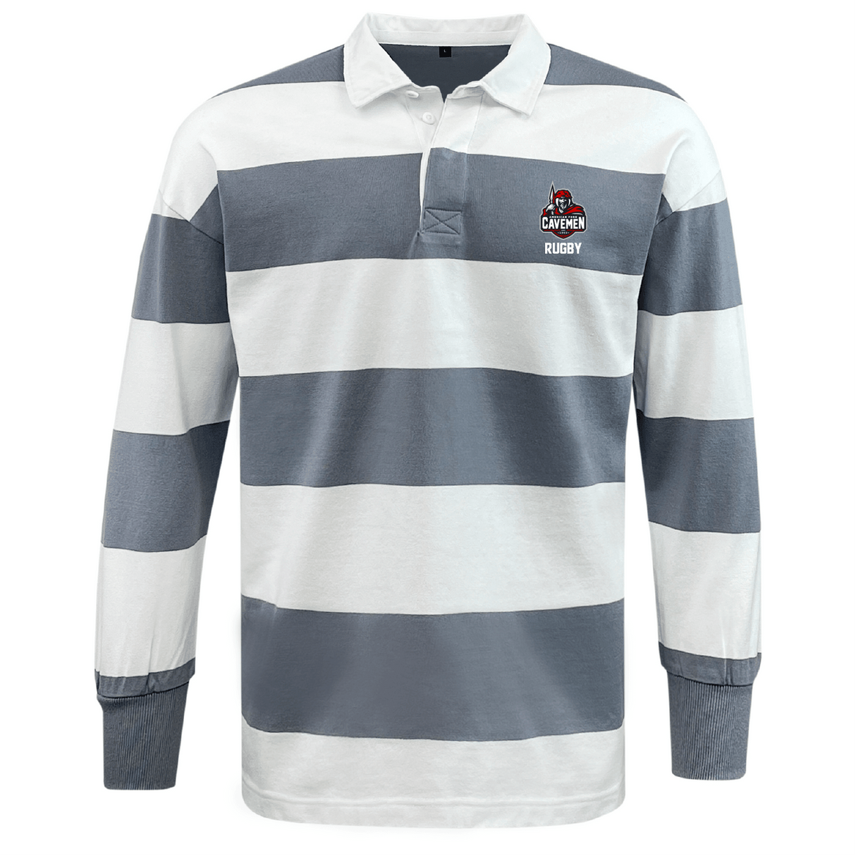 American Fork Cavemen Classic Long Sleeve Hooped Rugby Jersey