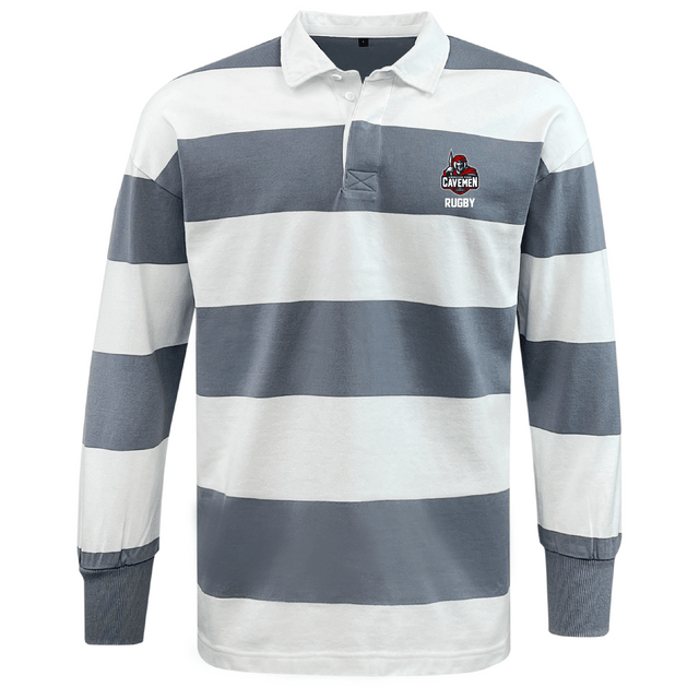 American Fork Cavemen Classic Long Sleeve Hooped Rugby Jersey