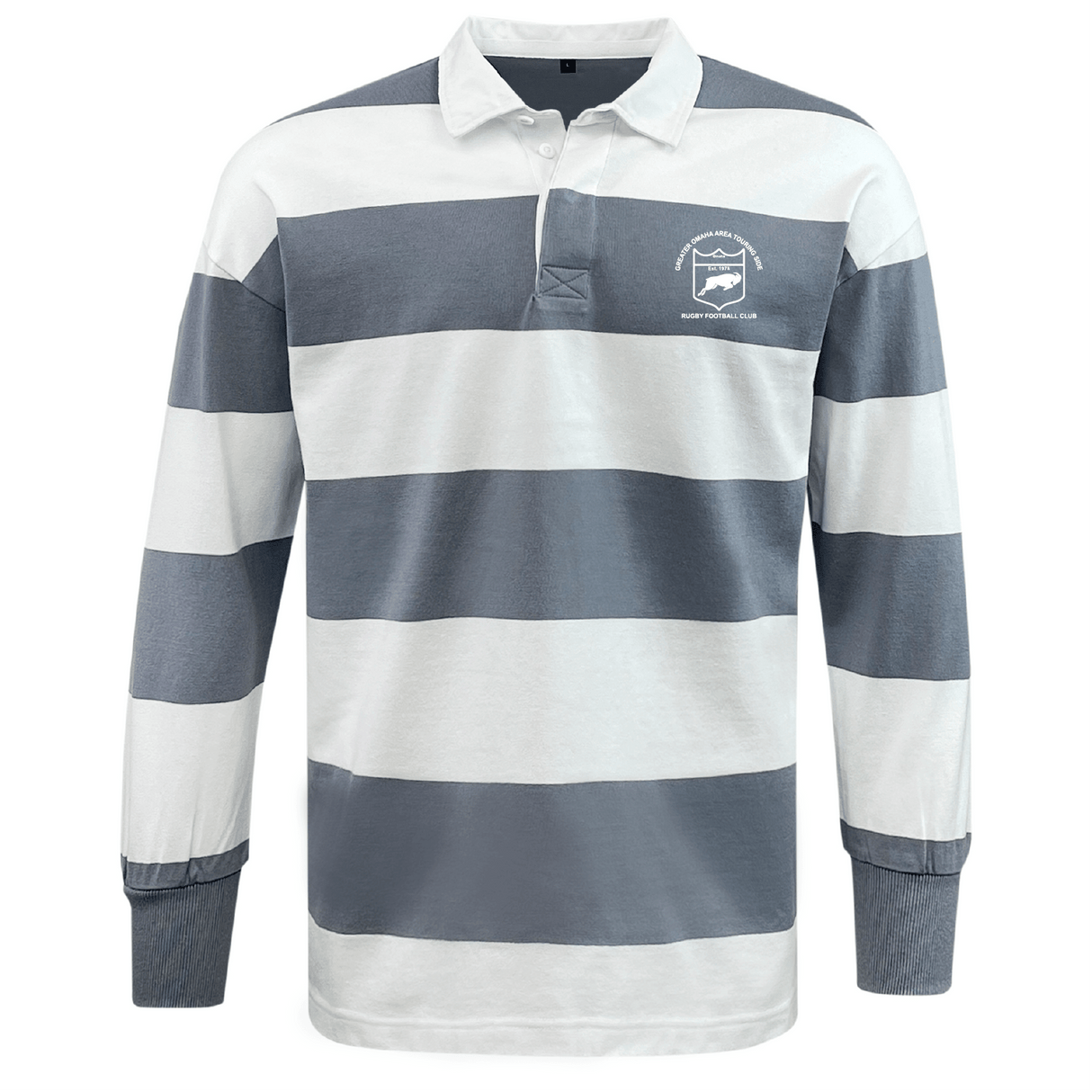 Omaha GOATS Rugby Classic Long Sleeve Hooped Rugby Jersey
