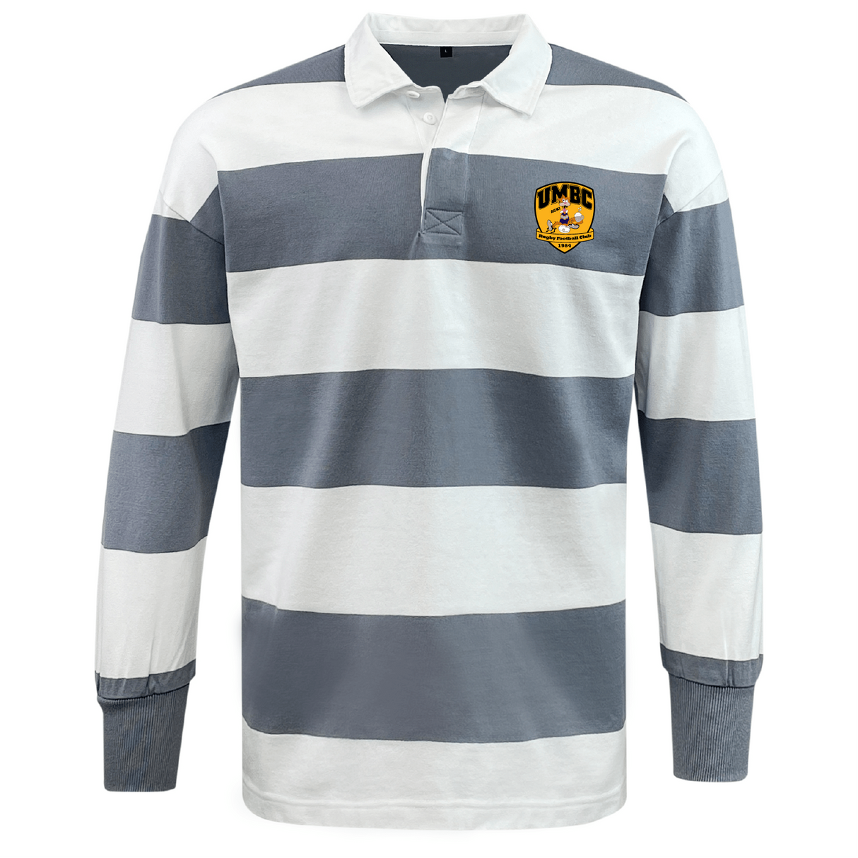 University of Maryland Baltimore County Rugby Classic Long Sleeve Hooped Rugby Jersey