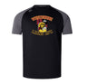 The Westshore Lions Elite Training Tee by Canterbury, offered by WRS Canterbury, is a lightweight and durable black and gray t-shirt crafted from Vapodri fabrics. It features a striking "Westshore Lions RFC" logo at the center, depicting a lion and rugby ball design, embodying the quality of a Canterbury Elite Training Tee.