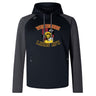 The Westshore Lions Elite Training Hoody by Canterbury, from WRS Canterbury, comes in black with gray sleeves and showcases "Westshore Lions RFC" along with a lion logo on the front. It is crafted from lower impact materials to maximize performance and comfort.
