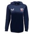 Navy Women's USA Rugby hoodie by Castore, featuring the iconic Eagles fans' logo and signature branding.