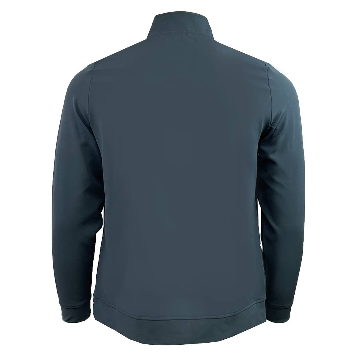 Back view of the Women's USA Rugby Track Jacket by Castore in dark gray with a high collar, set against a white background.