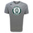 The Woodlands Youth Tempo Vapodri T-Shirt by WRS Canterbury is a gray short-sleeve tee with a large green paw print "Woodlands Rugby" logo on the chest, designed for athletic performance and moisture-wicking comfort.