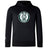 The Woodlands Youth Club Lightweight Hoodie by WRS Canterbury is a black hoodie with a kangaroo pocket, featuring a circular "Woodlands Rugby" logo and paw print on the chest.