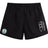 The Woodlands Youth Tactic Short by EMB Canterbury features a white abstract design on the right leg and a circular paw print "GOODLERS DIGEST" logo on the left—classic gym training shorts inspired by Canterbury style.