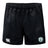 The Woodlands Youth Advantage Rugby Shorts by EMB Canterbury feature an elastic waistband, white Canterbury logo on the left leg, green and white Woodlands Rugby badge on the right leg, and moisture-wicking fabric for comfort.