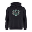 The WRS Canterbury Woodlands Youth Wolfpack Club Hoodie features three wolf heads and a "Woodlands Rugby" logo on the chest, plus a white sleeve design—a perfect custom rugby hoodie for dedicated club supporters.