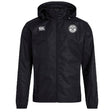 The EMB Canterbury White River Rugby Football Club VapoShield Full Zip Rain Jacket features water-resistant tech, a white Canterbury logo on the right chest, a club emblem on the left, and is perfect as a rugby rain jacket.