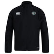 The Woodlands Youth Wolfpack Club Track Jacket by EMB Canterbury features a Canterbury logo on the right chest and a green-and-white crest on the left. This lightweight jacket is perfect for everyday wear.