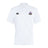 The Capitals Rugby NC Club Dry Polo by EMB Canterbury is a white short-sleeve shirt with Vapodri Technology, featuring the Canterbury logo on the right chest and a Castle Capitals badge on the left.