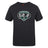 The Woodlands Youth Wolfpack Club Plain Tee by WRS Canterbury is a black cotton-blend t-shirt featuring a "Woodlands Rugby" logo with three wolf heads on the chest, perfect for CCC Club Plain T-shirt fans who want comfort and style.