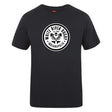 The White River Rugby Football Club Club Plain Tee by WRS Canterbury is a black cotton-blend t-shirt with a circular eagle logo, "EST 1999" text in white, and offers customizable comfort and team spirit.