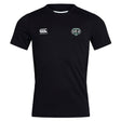The Woodlands Youth Wolfpack Club Dry Tee by EMB Canterbury is a black short-sleeve T-shirt with a white Canterbury logo on the right chest, team crest on the left, and Vapodri Technology for breathable comfort during workouts.