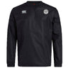 White River Rugby Football Club Vaposhield Contact Top by EMB Canterbury—a black long-sleeve athletic pullover with chest logos and water-repellent Vaposhield tech, shown on a plain white background.
