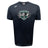 The Woodlands Youth Wolfpack Tempo Vapodri T-Shirt by WRS Canterbury is a black sports tee with three wolf heads and logos, made from moisture-wicking fabric for comfort.