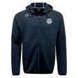 The White River Rugby Football Club Tempo Vapodri Full-Zip Hoodie by EMB Canterbury features a hood, two front pockets, two chest logos, and moisture-wicking fabric for comfort and performance.