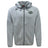 The Woodlands Youth Wolfpack Tempo Vapodri Full-Zip Hoodie by EMB Canterbury features a light gray design with a black and green animal logo on the left chest, a small manufacturer logo on the right, and moisture-wicking comfort for active wear.