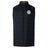 A black, sleeveless EMB Canterbury White River Rugby Football Club Elite Microlite Gilet with horizontal stitching, Thermoreg fleece for warmth, and a white circular logo on the left chest.