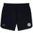 The EMB Canterbury White River Rugby Football Club Elite Woven Short features a plain black design, small white club logo on the left leg, grey CCC logo on the right, and zippered pockets for secure storage during training.