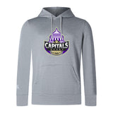 The Capitals Rugby NC Club Lightweight Hoodie by WRS Canterbury features a large “Capitals Rugby” logo with a stylized capitol dome and rugby ball on the front, plus a comfy kangaroo pocket.