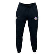 The EMB Canterbury Capitals Rugby NC Leisure Sweatpant features an elastic waistband, drawstring, and two embroidered logos on the front—made from soft recycled polyester fleece for maximum comfort and style.