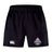 The Capitals Rugby NC Advantage Short 2.0 by EMB Canterbury is a black recycled athletic short featuring a white Canterbury logo on the left leg and a Washington Capitals logo on the right, ideal for fans wanting top performance sportswear.
