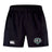 The Woodlands Youth Wolfpack Advantage Short 2.0 by EMB Canterbury offers black performance training with an elastic waistband, Canterbury logo on the left leg, and Woodland Wolves badge on the right—crafted for sustainable sportswear excellence.