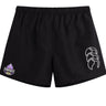The Capitals Rugby NC Tactic Short by EMB Canterbury features an elastic waistband, a white abstract logo on the right side, and a "Capitals" team patch on the left.