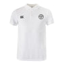 The White River Rugby Football Club Waimak Polo by EMB Canterbury is a classic white rugby polo with two black chest logos, including the Canterbury emblem.