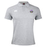The Capitals Rugby NC Waimak Polo by EMB Canterbury is a light gray collared shirt with the CCC Waimak Rugby Polo logo on the right chest and a Capitals team logo on the left—ideal for rugby fans.