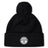 The White River Rugby Football Club Pom Pom Beanie by EMB Canterbury features a black knit design, a pom-pom top, and a round white front patch for classic style.