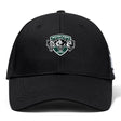 The Woodlands Youth Wolfpack Flexfit Drill Cap by Canterbury features an embroidered "Woodlands Rugby" logo with three wolf heads on the front. Brand: EMB Canterbury. Color: black.