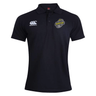 Navy blue Boston RFC Waimak Polo by EMB Canterbury with a collar, featuring embroidered Canterbury logos on the right chest and "Boston" on the left chest.