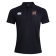 Navy blue EMB Canterbury Concord Carlisle Rugby Waimak Polo shirt with a small "ccrc rugby" logo embroidered on the right chest and Canterbury logo on the left.