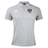 Gray rugby polo shirt featuring a small embroidered Chicago Valkyries Waimak Polo logo on the left chest and a collar, displayed on a plain background by EMB Canterbury.