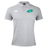 Rugby Oklahoma Waimak Polo by EMB Canterbury with a green circular logo on the left chest and a Canterbury logo on the right chest, displayed on a plain white background.