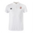 The West Potomac RFC Waimak Polo by EMB Canterbury features a white short sleeve design, collar, three buttons, black CCC logo on the right chest, and a red and white shield emblem—perfect for any rugby fan.