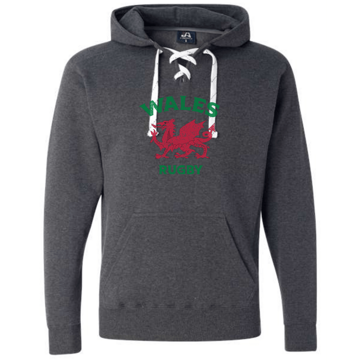 A Nations of Rugby Wales Rugby Hockey Hoodie with the brand name WRS Alpha Broder, with the words Wales Rugby Union on it.