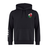 Experience ultimate comfort with the EMB Canterbury Wales Shield Club Hoodie. Crafted from premium sweatshirt fleece, it showcases a bold red dragon emblem on the chest and a striking white graphic on the right sleeve—perfect for passionate rugby supporters.