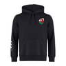 Experience ultimate comfort with the EMB Canterbury Wales Shield Club Hoodie. Crafted from premium sweatshirt fleece, it showcases a bold red dragon emblem on the chest and a striking white graphic on the right sleeve—perfect for passionate rugby supporters.