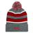 The Nations of Rugby Wales Hooped Knit Fold Over Pom-Pom Beanie with embroidered design, by EMB Augusta.