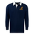 Navy blue Wallabies Solid Classic Jersey with a white collar and a Wallabies logo on the chest, featuring a relaxed fit by EMB Mudoo.