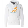 A white Wallabies Hockey Hoodie with a WRS Alpha Broder logo on it.