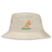 The Wallabies Rugby Crusher Bucket Hat by EMB S&S Activewear is made from beige cotton twill and features the team’s iconic yellow and green rugby logo on the front.