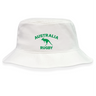 Show your team spirit with the Nations of Rugby Australia Rugby Crusher Bucket Hat by EMB S&S Activewear, featuring green "AUSTRALIA RUGBY" text and kangaroo graphic on durable cotton twill—perfect for any rugby supporter.