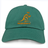 The Wallabies Cotton Twill Dad Cap by EMB S&S Activewear features an orange Wallabies logo and text on the front—ideal for Australia rugby fans.