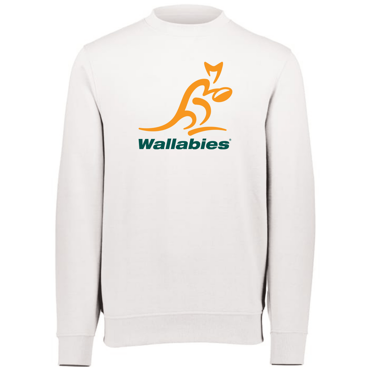 This white WRS Augusta Wallabies Fleece Crewneck Sweatshirt combines comfort and style with its fleece crewneck design. Show your support for the Australia greats while staying cozy in this top.